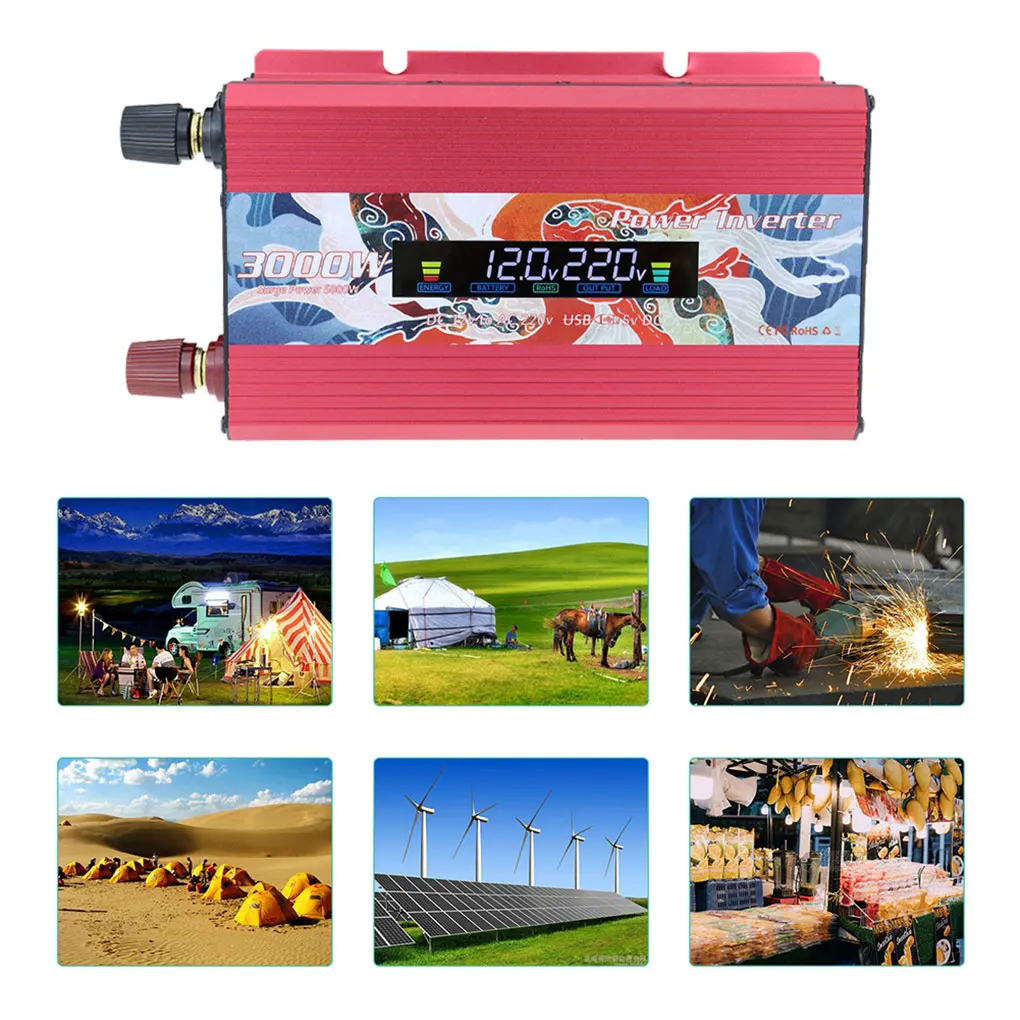 New Sine Wave Inverter Portable Solar DC 12V to AC 220V Short Circuit Protection Built-in Fan Outdoor Camping Converter Adapter
New Sine Wave Inverter Portable Solar DC 12V to AC 220V Short Circuit Protection Built-in Fan Outdoor Camping Converter Adapter