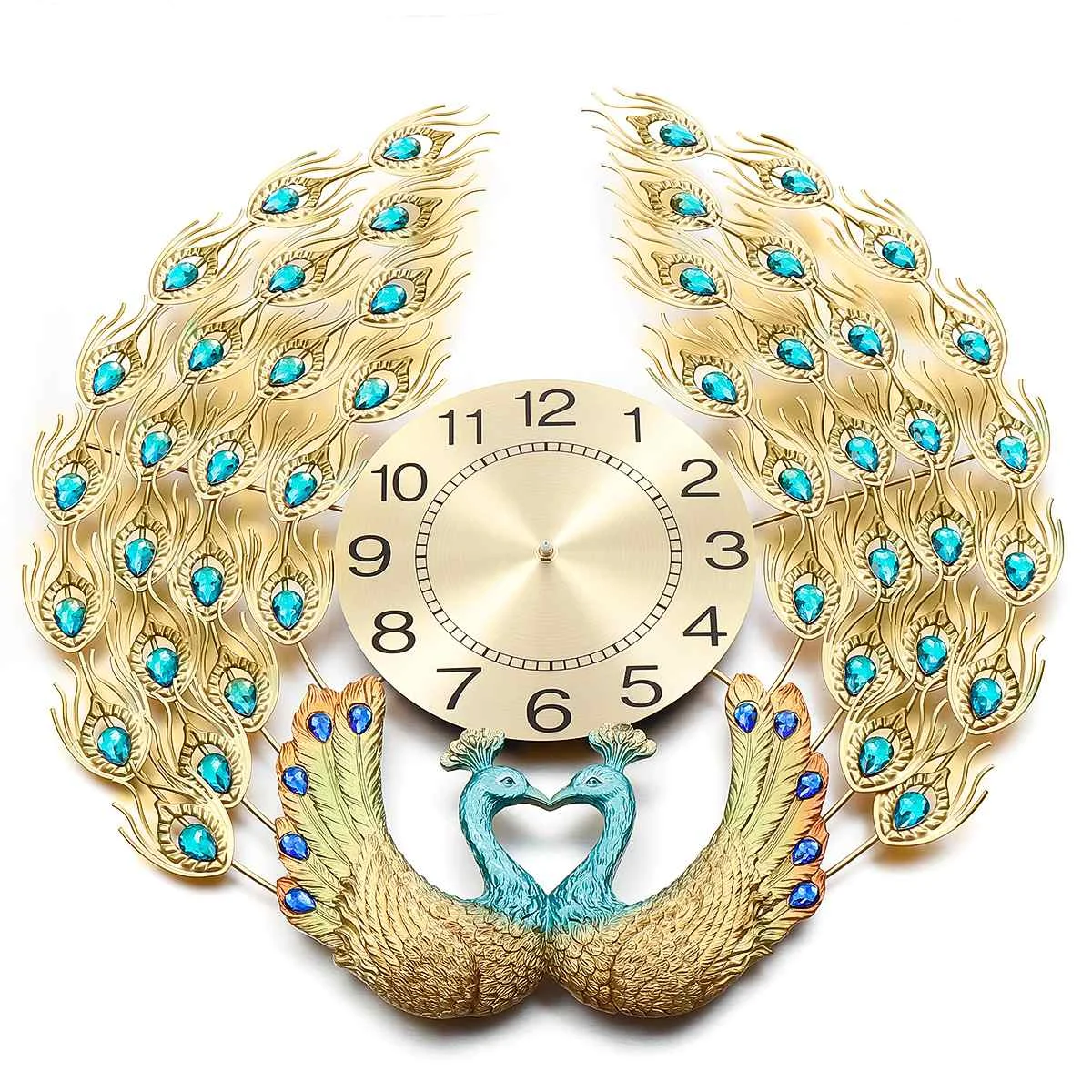 Modern Design Wall Clocks Large 3D Diamond Crystal Quartz Peacock for Home Living Room Decor Bedroom Silent Wall Clock
Modern Design Wall Clocks Large 3D Diamond Crystal Quartz Peacock for Home Living Room Decor Bedroom Silent Wall Clock