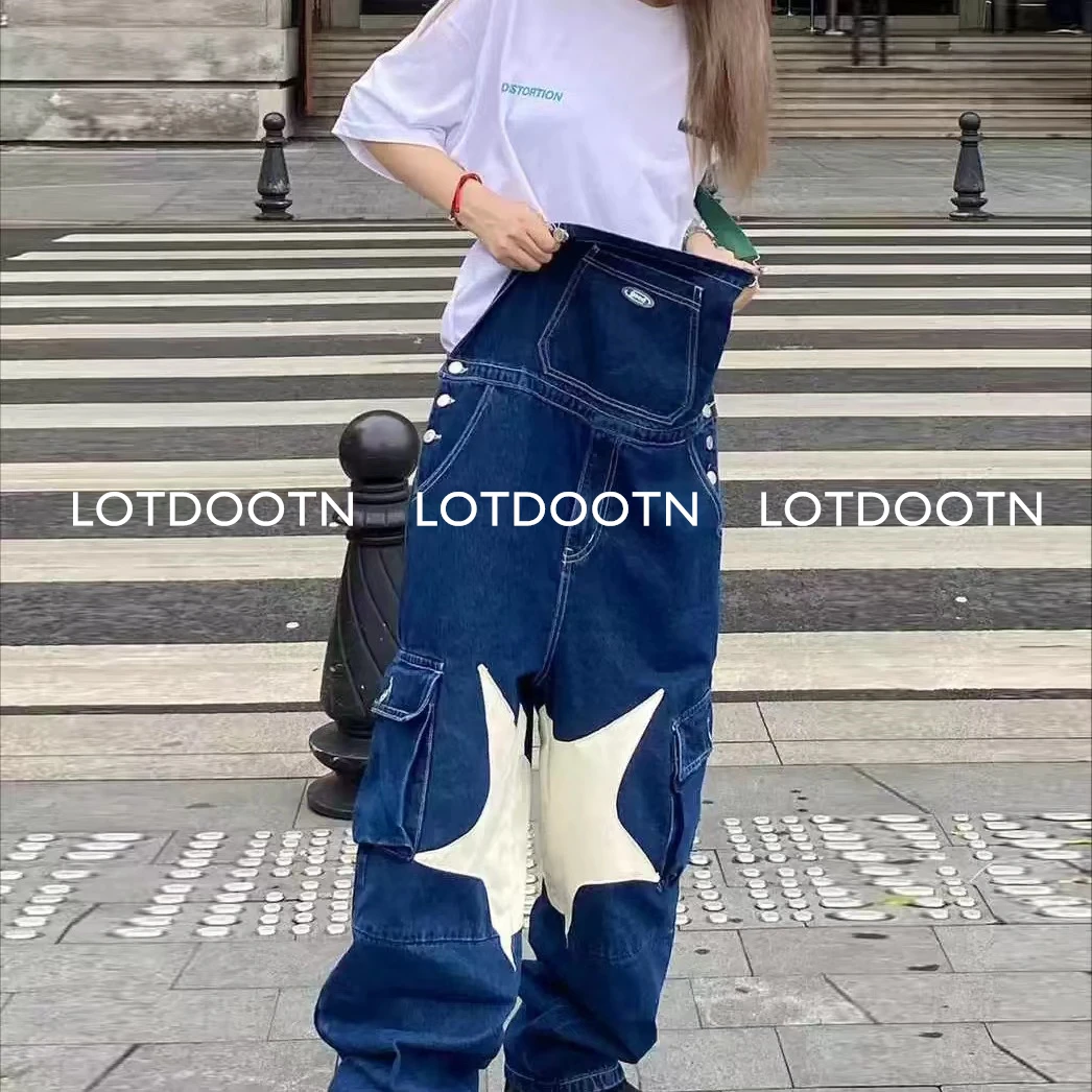 LOTDOOTN Vintage Denim Overalls Women Summer 2023 Korean Style Pants Loose Wide Leg Jumpsuits Tide Casual Star Print Women Jeans
LOTDOOTN Vintage Denim Overalls Women Summer 2023 Korean Style Pants Loose Wide Leg Jumpsuits Tide Casual Star Print Women Jeans