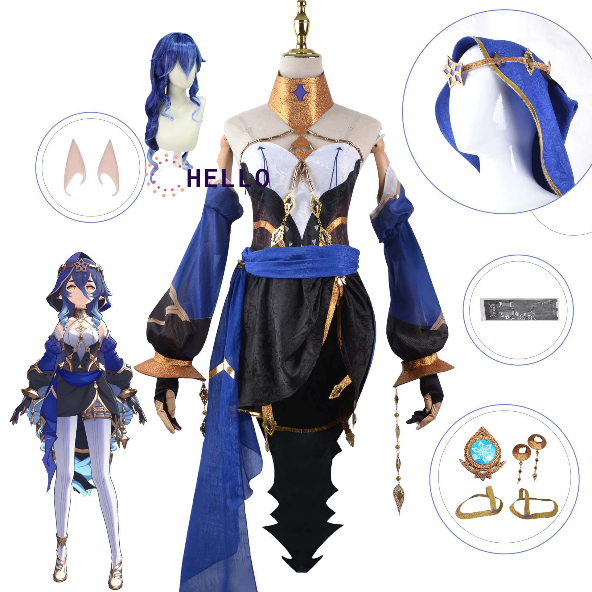 Game Genshin Impact Layla Sumeru Cryo Cosplay Costumes Layla Full Set Headwear Dress Stockings Wig for Anime Cosplay Comic Cn
Game Genshin Impact Layla Sumeru Cryo Cosplay Costumes Layla Full Set Headwear Dress Stockings Wig for Anime Cosplay Comic Cn