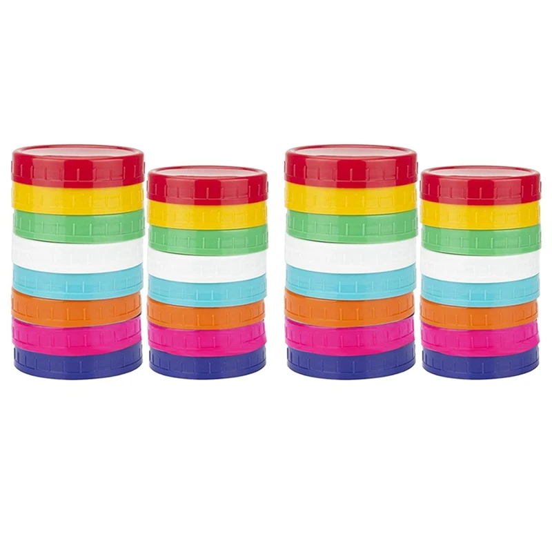 32 Pack Colored Plastic Mason Jar Lids -16 Wide Mouth & 16 Regular Mouth Ball Mason Lids,Anti-Slip Food Storage Caps
32 Pack Colored Plastic Mason Jar Lids -16 Wide Mouth & 16 Regular Mouth Ball Mason Lids,Anti-Slip Food Storage Caps