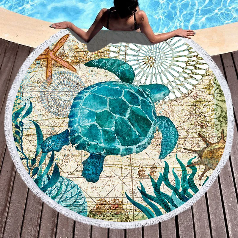 Summer Neutral Ocean Creatures Turtle Dolphin Octopus Seahorse Multi-purpose Waterproof Beach Mat 150*150cm
Summer Neutral Ocean Creatures Turtle Dolphin Octopus Seahorse Multi-purpose Waterproof Beach Mat 150*150cm