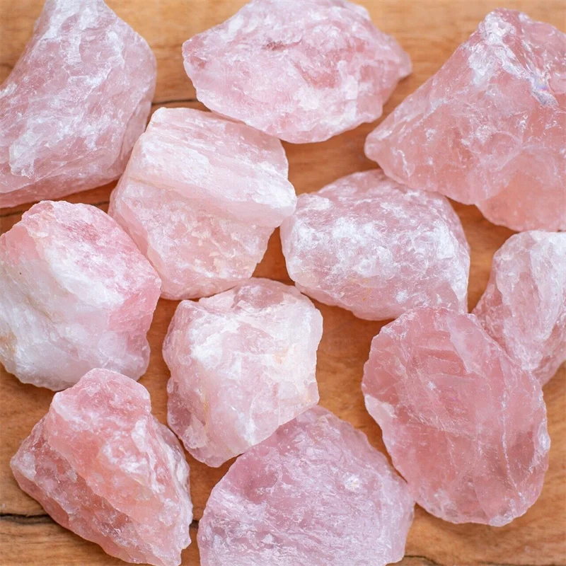 

Natural Stones Minerals Crystal Healing Gemstones Rose Quartz Rough Raw Gems Reiki Love Rock Home Decoration