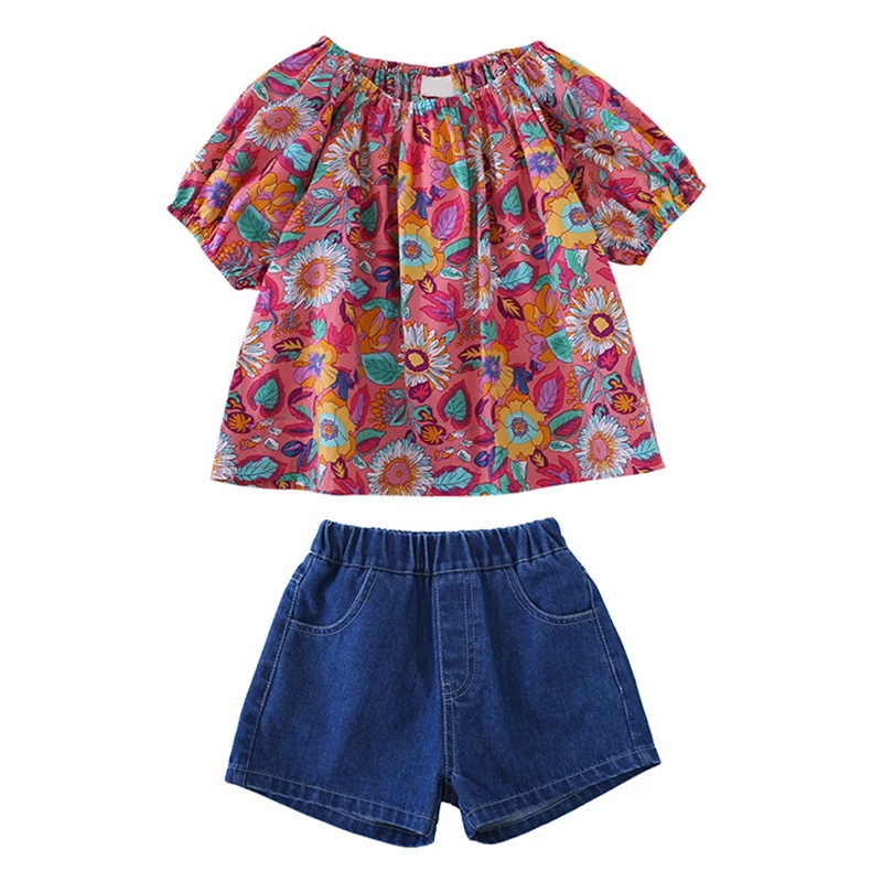 LZH Summer Children Clothes Girl Sets Printing One-Shoulder Top Denim Shorts 2Pcs Suit Baby Girls Suit Kids Costume Set For Kids
LZH Summer Children Clothes Girl Sets Printing One-Shoulder Top Denim Shorts 2Pcs Suit Baby Girls Suit Kids Costume Set For Kids