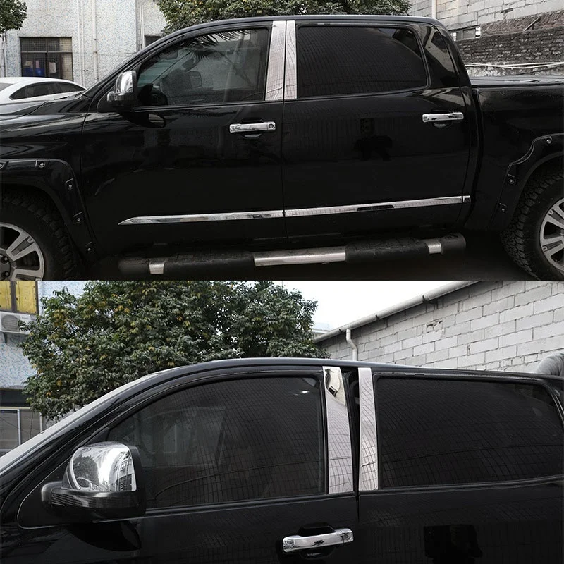 For Toyota Tundra Crew Max Cab/Double Cab 2007-2021 Pillar Posts Car Window Trim Cover BC Column Stickers Silvery Accessories
For Toyota Tundra Crew Max Cab/Double Cab 2007-2021 Pillar Posts Car Window Trim Cover BC Column Stickers Silvery Accessories