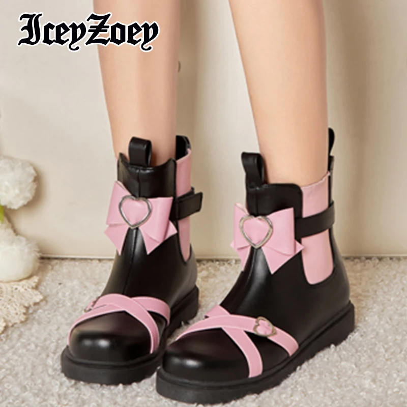 IceyZoey Size 34-43 Women Short Boots Bowknot Mixed Color Belt Fashion Ankle Boots Sweety Daily Ins Stylish Women Footwear
IceyZoey Size 34-43 Women Short Boots Bowknot Mixed Color Belt Fashion Ankle Boots Sweety Daily Ins Stylish Women Footwear