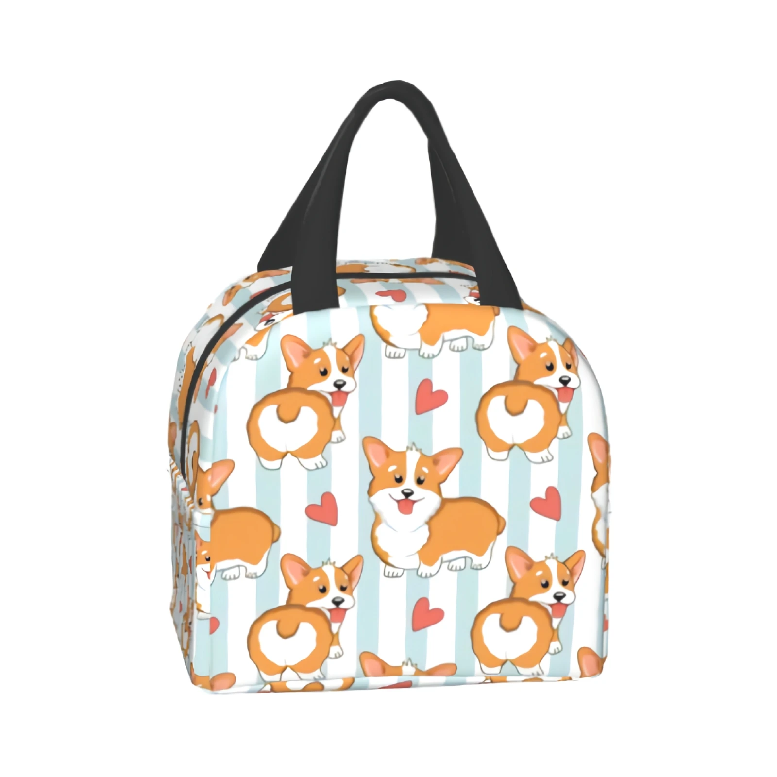 Cute Cartoon Corgi Dogs And Hearts Portable Insulated Lunch Bag Waterproof Adorable Cartoon Puppy Animal Print Tote Bento Bag
Cute Cartoon Corgi Dogs And Hearts Portable Insulated Lunch Bag Waterproof Adorable Cartoon Puppy Animal Print Tote Bento Bag