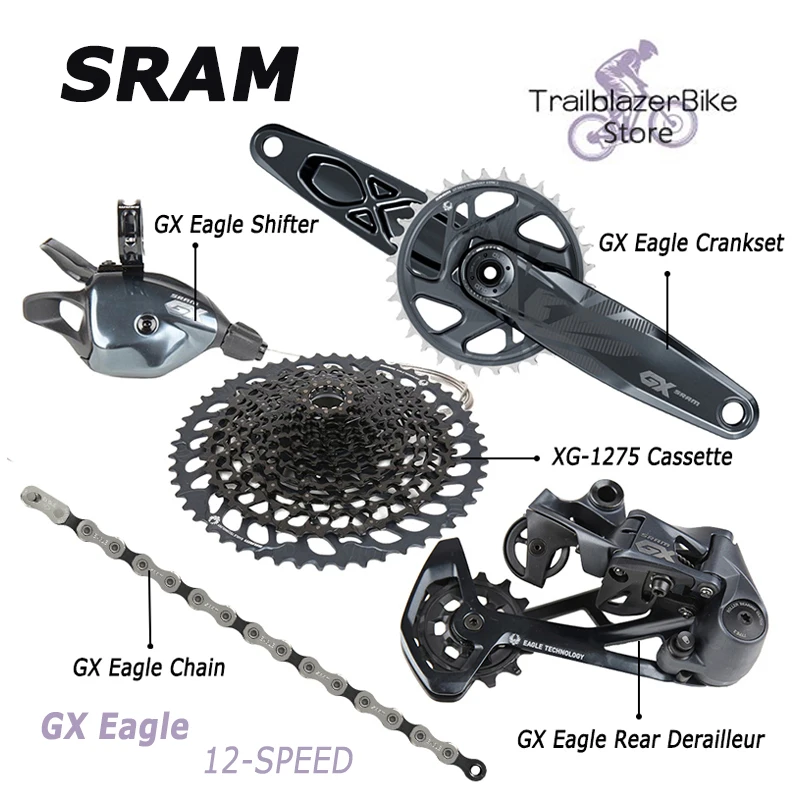 

2021 NEW SRAM GX EAGLE 1x12 12 Speed Groupset DUB Kit 32T Trigger Shifter Rear Derailleur 10-52T Cassette Chain Crankset