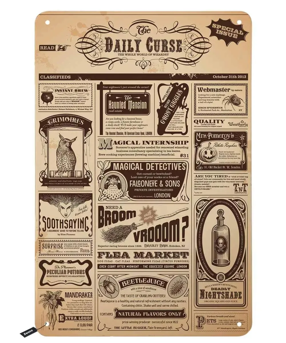 Daily Curse Tin Signs,Vintage Metal Tin Sign for Men Women,Wall Decor for Bars,Restaurants,Cafes Pubs,12x8 Inch wall decor
Daily Curse Tin Signs,Vintage Metal Tin Sign for Men Women,Wall Decor for Bars,Restaurants,Cafes Pubs,12x8 Inch wall decor