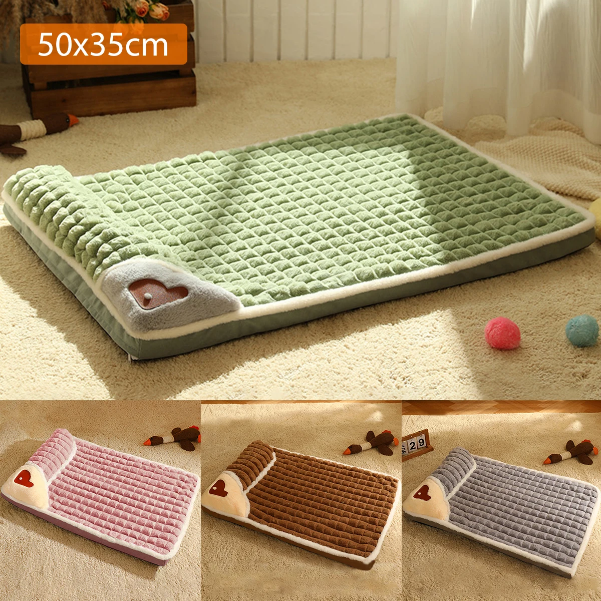 New Dog Bed Mat Pet Bed Soft Warm Dog Bed with Pillow Detachable Washable Pet Sleeping Mat Anti-Slip Comfy Kennel Pad Thicken 
New Dog Bed Mat Pet Bed Soft Warm Dog Bed with Pillow Detachable Washable Pet Sleeping Mat Anti-Slip Comfy Kennel Pad Thicken