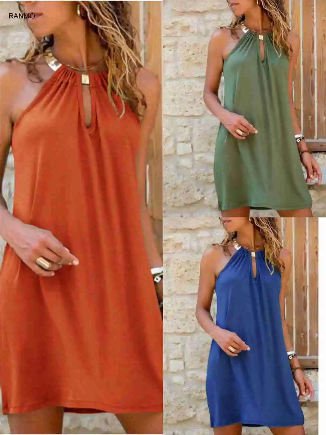 Women's Sexy Round Neck Sleeveless Dress Ladies Casual Office Elegant Dress Vestidos Soild Color Party Dresses Women
Women's Sexy Round Neck Sleeveless Dress Ladies Casual Office Elegant Dress Vestidos Soild Color Party Dresses Women