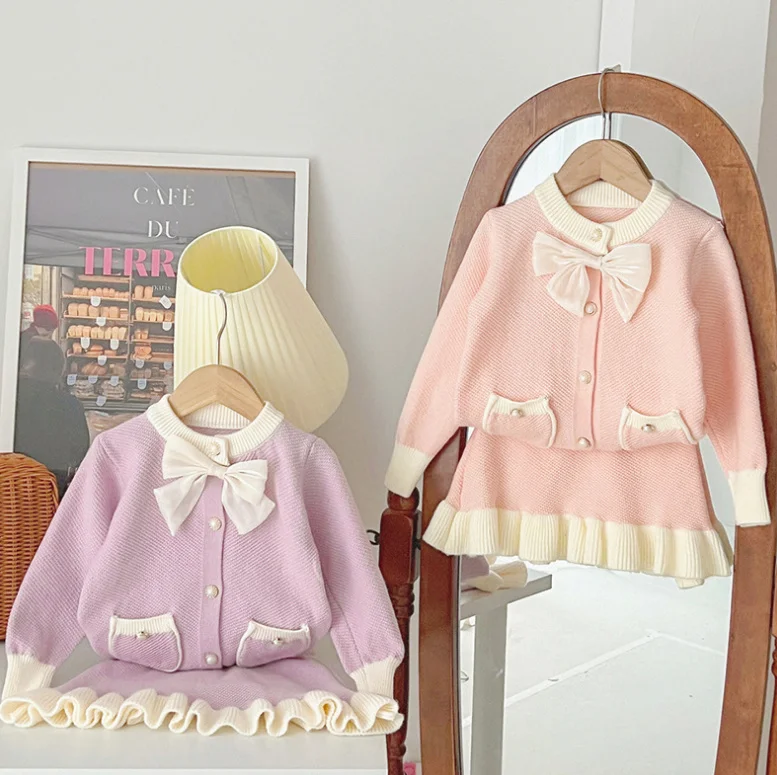 Retail 2023 New Baby Girls Fall Elegant Knitting Sets Top + Skirts Princess Fashion Suits 2-6T
Retail 2023 New Baby Girls Fall Elegant Knitting Sets Top + Skirts Princess Fashion Suits 2-6T