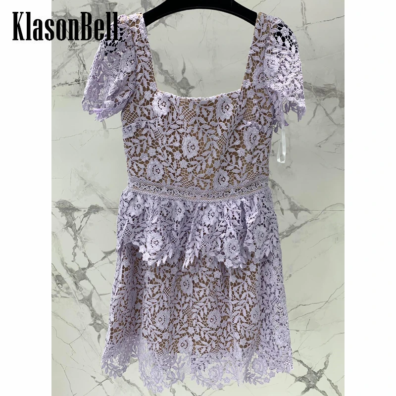 7.17 KlasonBell Fashion Lace Embroidery Hollow Out Square Collar Short Sleeve Mini Dress Women
7.17 KlasonBell Fashion Lace Embroidery Hollow Out Square Collar Short Sleeve Mini Dress Women