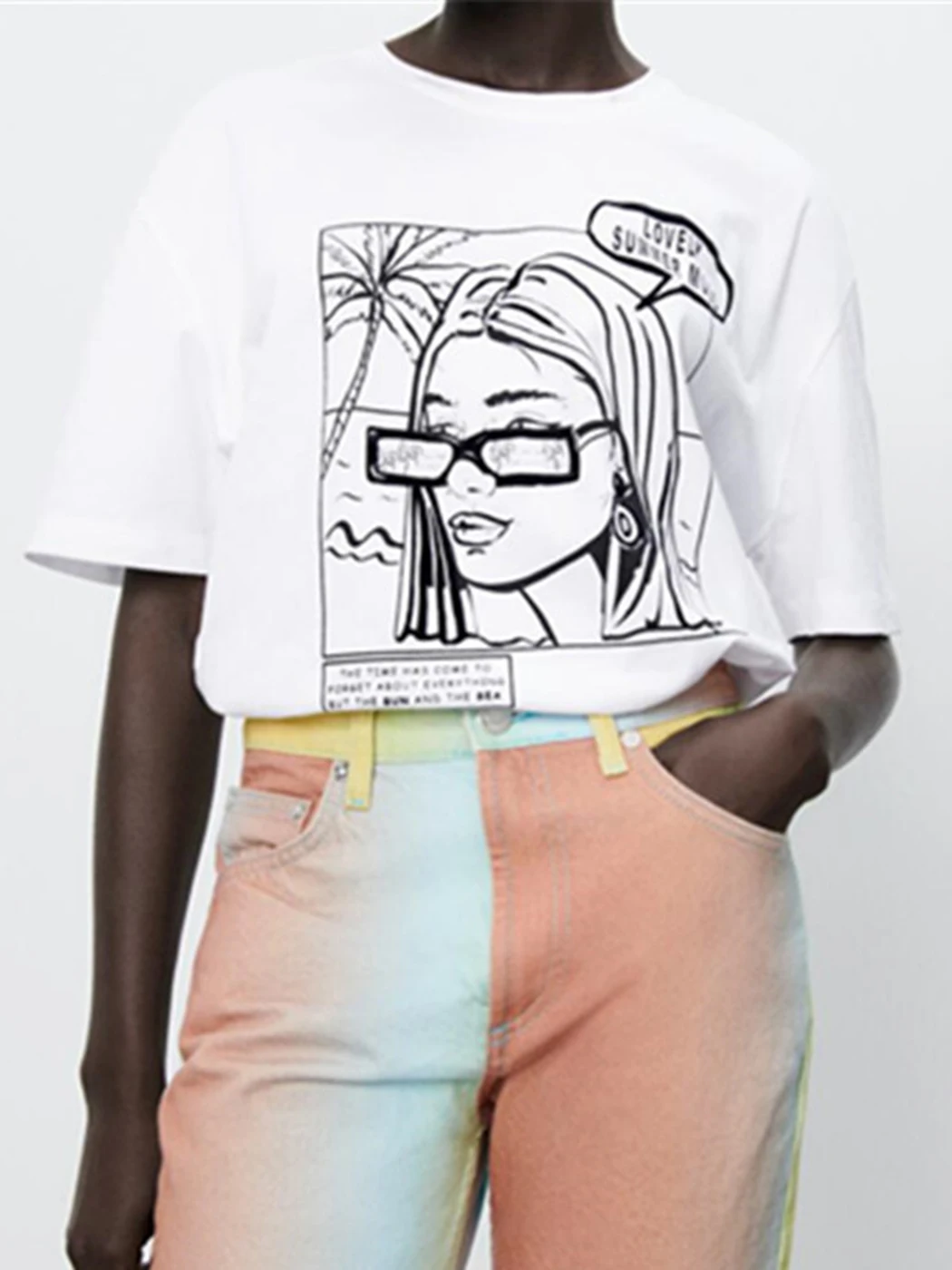 Chic Girls Graphic Print T-shirts Top Women Summer 2022 Cotton Soft Round Neck Short Sleeve T-shirt Simple White Casual Tee Tops
Chic Girls Graphic Print T-shirts Top Women Summer 2022 Cotton Soft Round Neck Short Sleeve T-shirt Simple White Casual Tee Tops