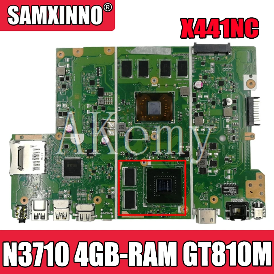 Материнская плата X441NC, модель X441N X441NC, протестированная материнская плата OK N3710 CPU 4GB-RAM GT810M
Материнская плата X441NC, модель X441N X441NC, протестированная материнская плата OK N3710 CPU 4GB-RAM GT810M