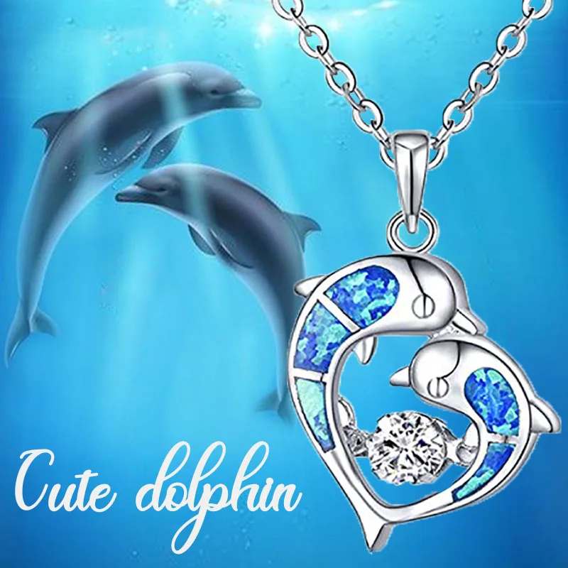 Dolphin Crystal Heart Shape Ladies Necklace Gifts for Girls Ladies Women Couples Wedding Aesthetic Jewelry Exquisite Pendant
Dolphin Crystal Heart Shape Ladies Necklace Gifts for Girls Ladies Women Couples Wedding Aesthetic Jewelry Exquisite Pendant
