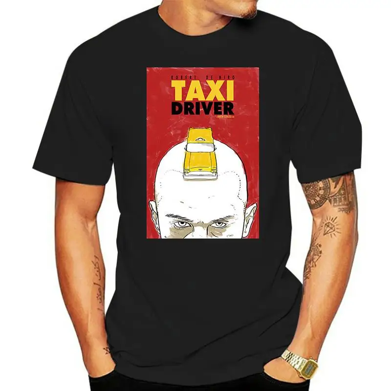 

Винтажный Ретро плакат таксист Роберт Де Ниро фильм Мужская футболка Черная модная Классическая футболка