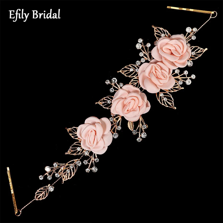 Efily Pink Flower Wedding Headband Bridal Hair Vine Gold Color Leaves Tiara Rhinestone Bride Hair Accessories Bridesmaid Gift
Efily Pink Flower Wedding Headband Bridal Hair Vine Gold Color Leaves Tiara Rhinestone Bride Hair Accessories Bridesmaid Gift