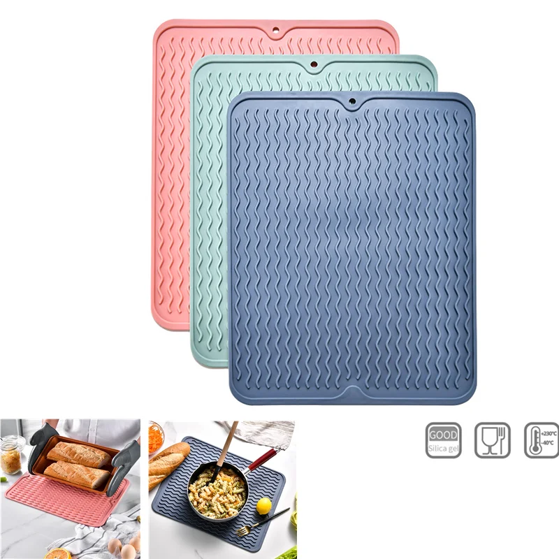 Large Multifuctional Table Placemats Silicone Protection Drying Mat Heat Insulation Holder Dish Cup Draining Pad Placemat Tray
Large Multifuctional Table Placemats Silicone Protection Drying Mat Heat Insulation Holder Dish Cup Draining Pad Placemat Tray