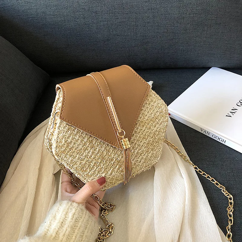 2023 New Vacation Turf Handbag Women's Summer Vine Bag Handwoven Diamond Beach Bag Bohemian High Capacity Chain Shoulder Bag
2023 New Vacation Turf Handbag Women's Summer Vine Bag Handwoven Diamond Beach Bag Bohemian High Capacity Chain Shoulder Bag