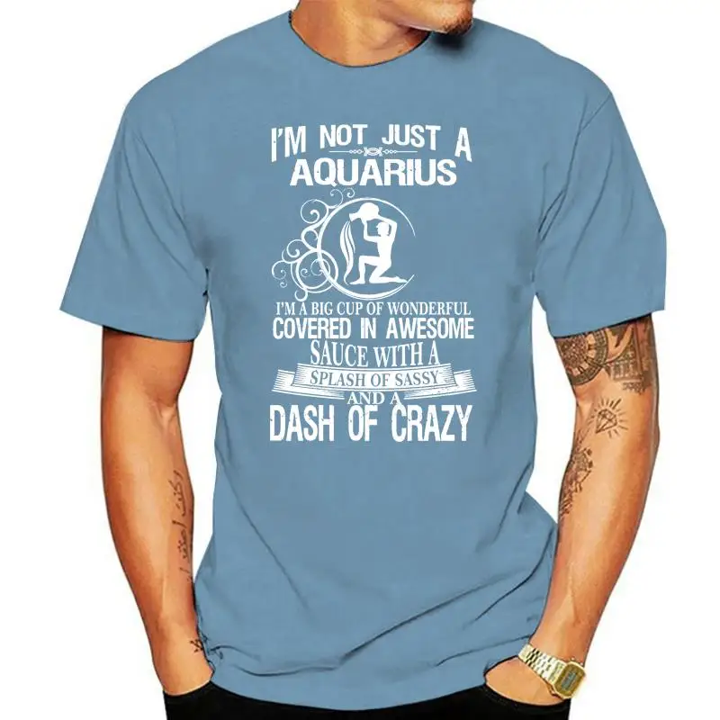 

Cool Shirts Crew Neck Short Sleeve Christmas Zodiac Signs Sassy Aquarius Humor Shirt