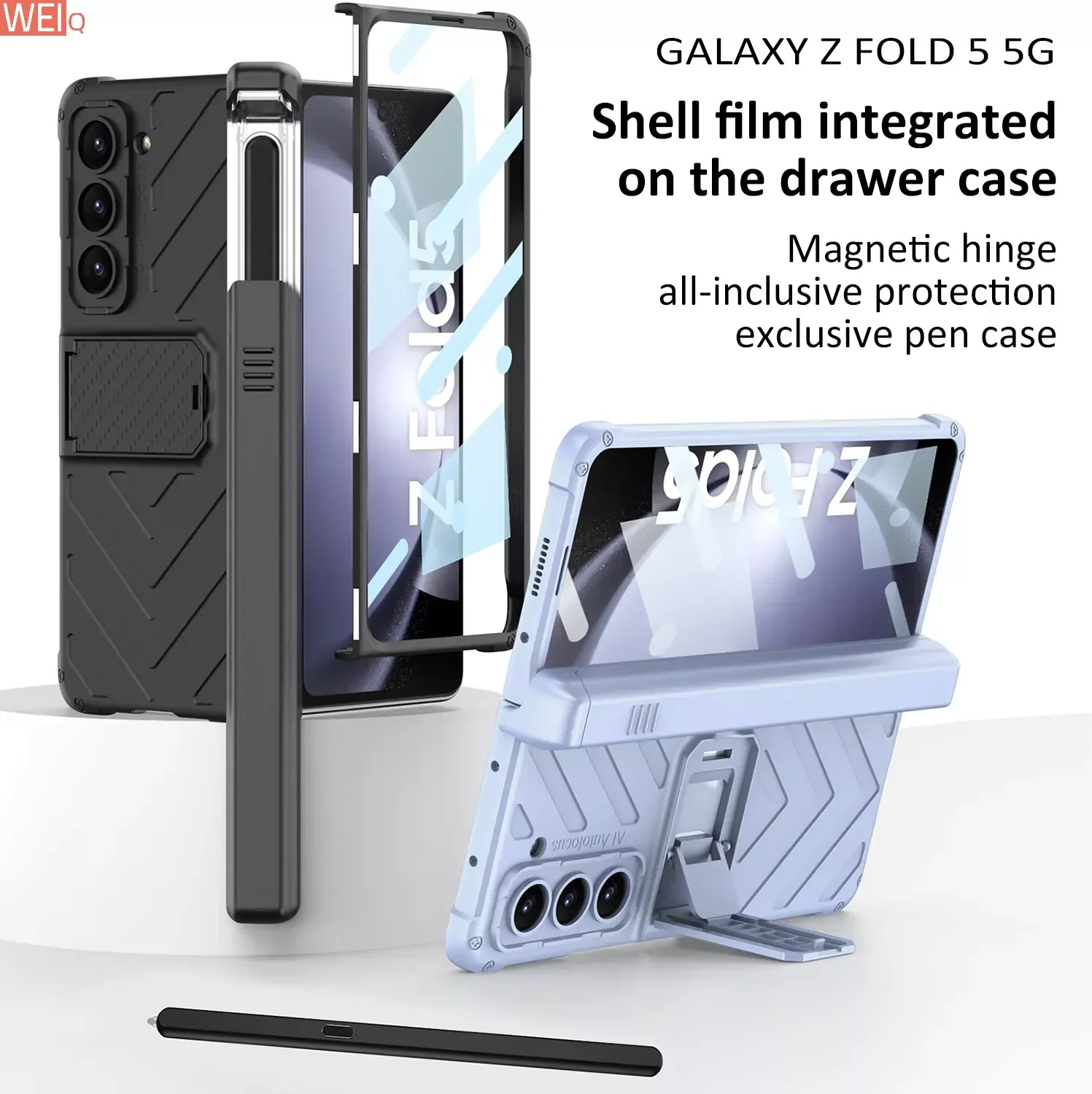 

Оригинальный чехол GKK для Samsung Galaxy Z, складной, 5 дюймов, магнитный шарнир, чехол для экрана, стеклянный держатель для ручек, жесткий чехол для Galaxy Z Fold5