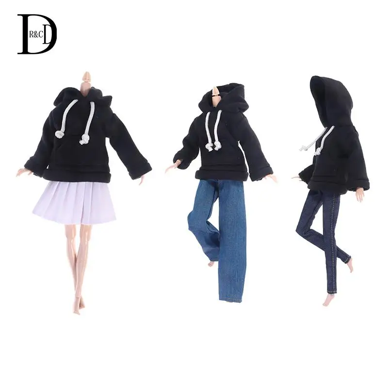 Winter Warm Black Long Sleeve Tops + White Short Mini Dress Outfits Clothes For Barbie Doll Set Clothes For 1/6 BJD Dolls House
Winter Warm Black Long Sleeve Tops + White Short Mini Dress Outfits Clothes For Barbie Doll Set Clothes For 1/6 BJD Dolls House