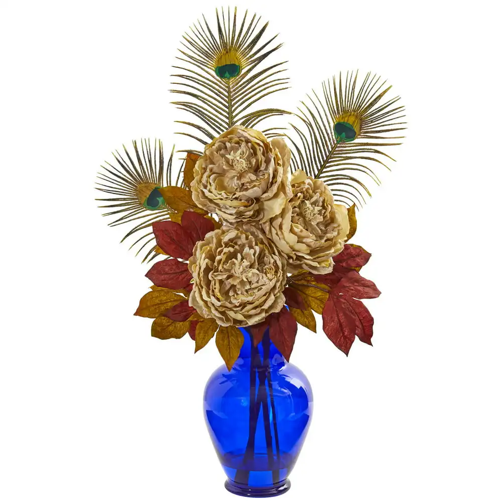 Peony in Blue Vase Artificial Arrangement Wedding Party Vase Home Autumn Decoration Fake Flower
Peony in Blue Vase Artificial Arrangement Wedding Party Vase Home Autumn Decoration Fake Flower