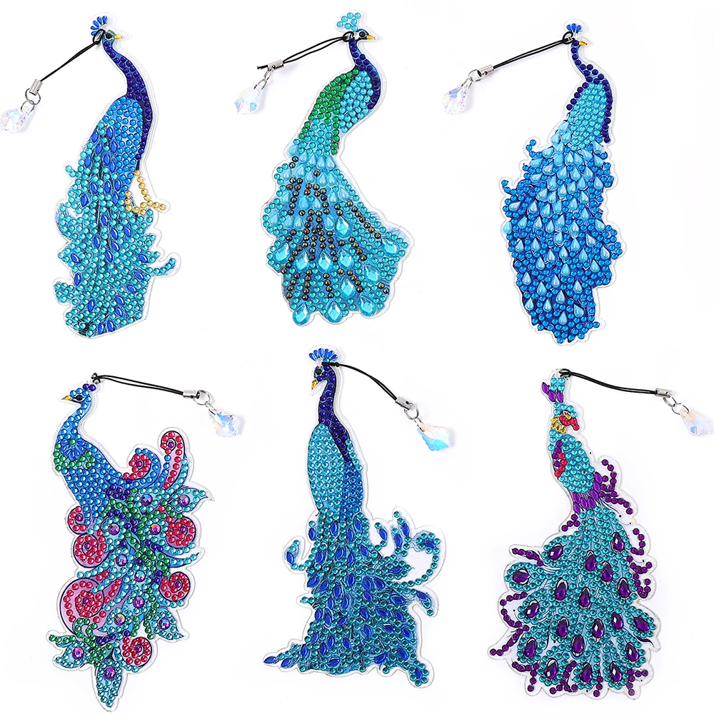 6Pcs DIY Diamond Painting Bookmarks peacock Shaped Diamond Embroidery Mosaic Tassel Book Marks Cross Stitch Kits Handmade Gifts
6Pcs DIY Diamond Painting Bookmarks peacock Shaped Diamond Embroidery Mosaic Tassel Book Marks Cross Stitch Kits Handmade Gifts
