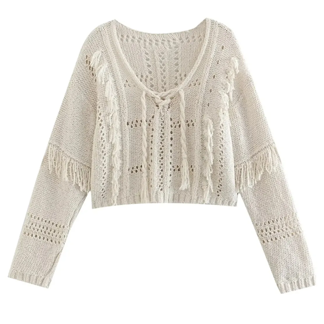Maxdutti Indie Folk Vintage Elegant Tassles Jacquard Weave Knitwear Sweaters V-neck Sweaters Women Pullover Tops
Maxdutti Indie Folk Vintage Elegant Tassles Jacquard Weave Knitwear Sweaters V-neck Sweaters Women Pullover Tops