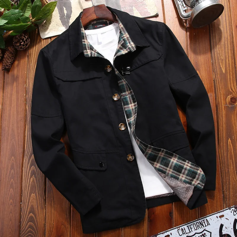 's Spring Autumn Casual s Outwear 2023 New Fashion Lattice Coat Slim Military Cargo Jacket Men Clothing
's Spring Autumn Casual s Outwear 2023 New Fashion Lattice Coat Slim Military Cargo Jacket Men Clothing