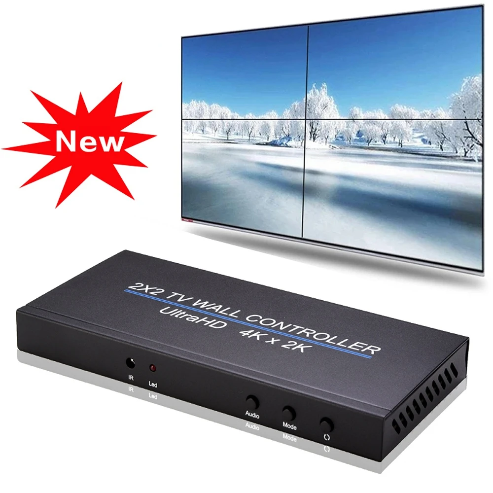 4K 60HZ 2X2 TV Video Wall Controller Processor HDMI-compatible Multi Screen Splicer 4Kx2k 1x2 1x3 1x4 2x1 3x1 4x1 8 display mode
4K 60HZ 2X2 TV Video Wall Controller Processor HDMI-compatible Multi Screen Splicer 4Kx2k 1x2 1x3 1x4 2x1 3x1 4x1 8 display mode