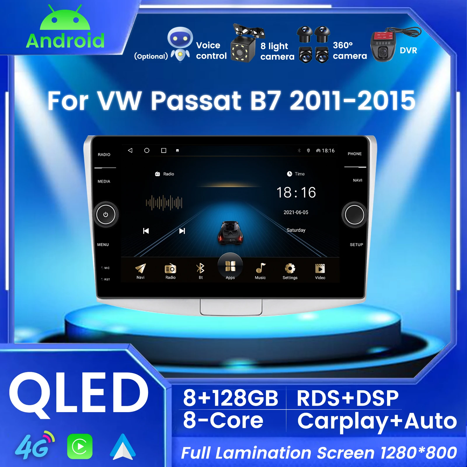 Автомобильный мультимедийный плеер для VW Volkswagen Passat B6 B7 2011-2015 CC автомобильное