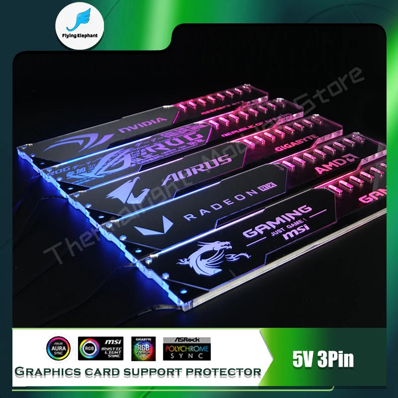 Держатель графического процессора с зеркальной поверхностью ROG MSI AORUS AMD NVIDIA Theme M/B 5V ARGB SYNC, подставка для графической карты Sag PC MOD Part
Держатель графического процессора с зеркальной поверхностью ROG MSI AORUS AMD NVIDIA Theme M/B 5V ARGB SYNC, подставка для графической карты Sag PC MOD Part