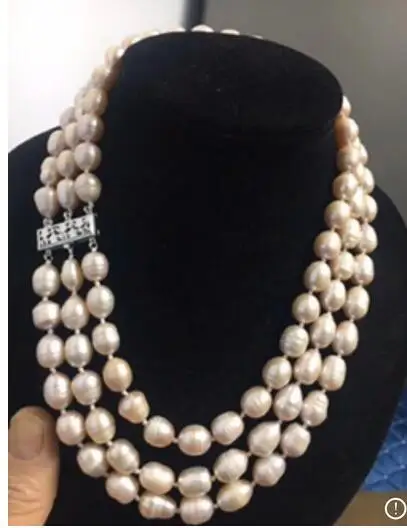 Natural freshwater pearls 17"18"19" 9-11MM White Baroque rregular shaped Pearl Necklace
Natural freshwater pearls 17"18"19" 9-11MM White Baroque rregular shaped Pearl Necklace