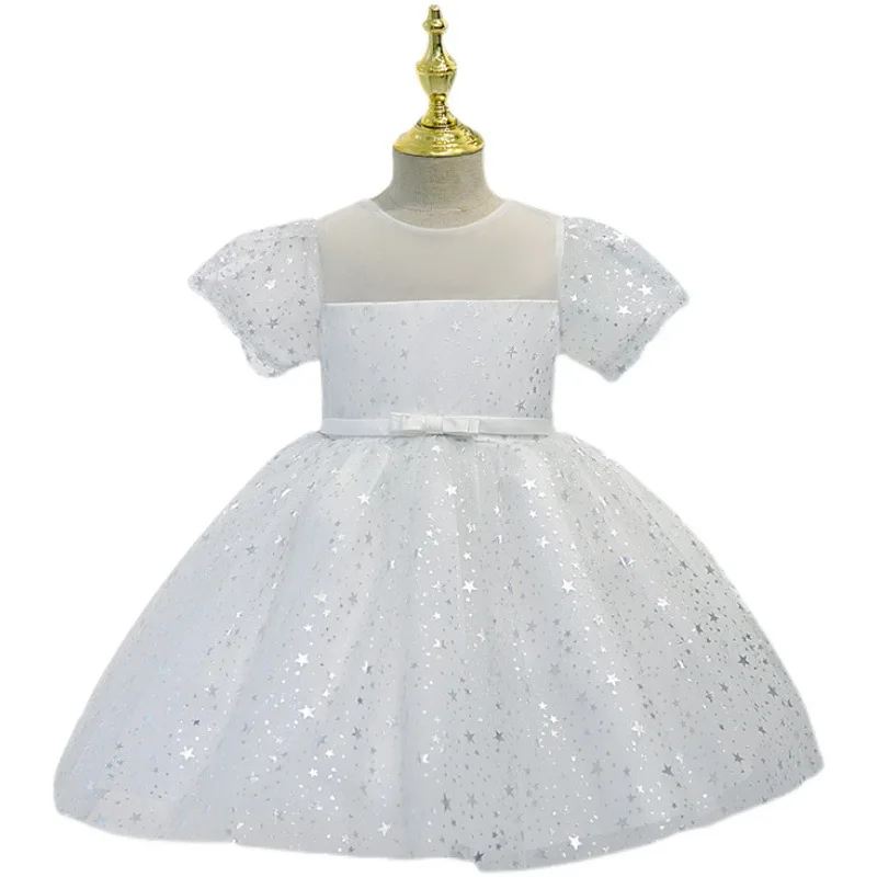 

Платья принцессы для маленьких девочек, детское бальное платье на 1-й День рождения и крещение, свадебный костюм для девочек с цветами y469