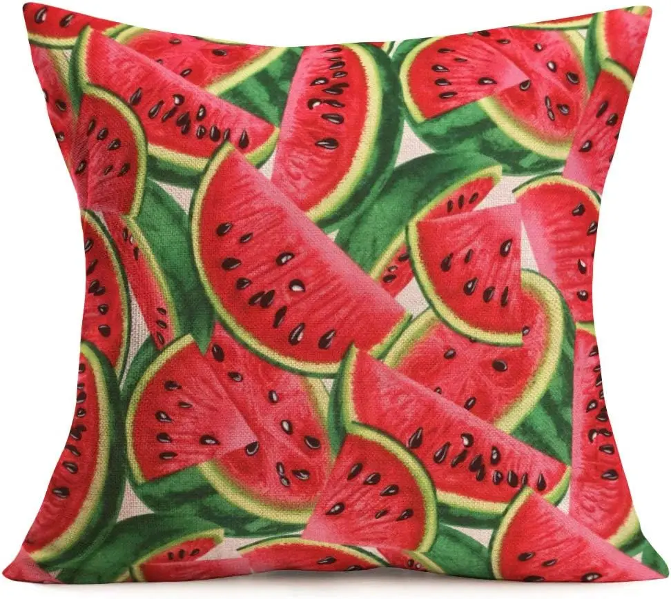 Cool Sweet Juicy Pieces Watermelon Pattern Watercolor Throw Pillow Cover Cotton Linen Beach Fruits Decor Pillow Case
Cool Sweet Juicy Pieces Watermelon Pattern Watercolor Throw Pillow Cover Cotton Linen Beach Fruits Decor Pillow Case