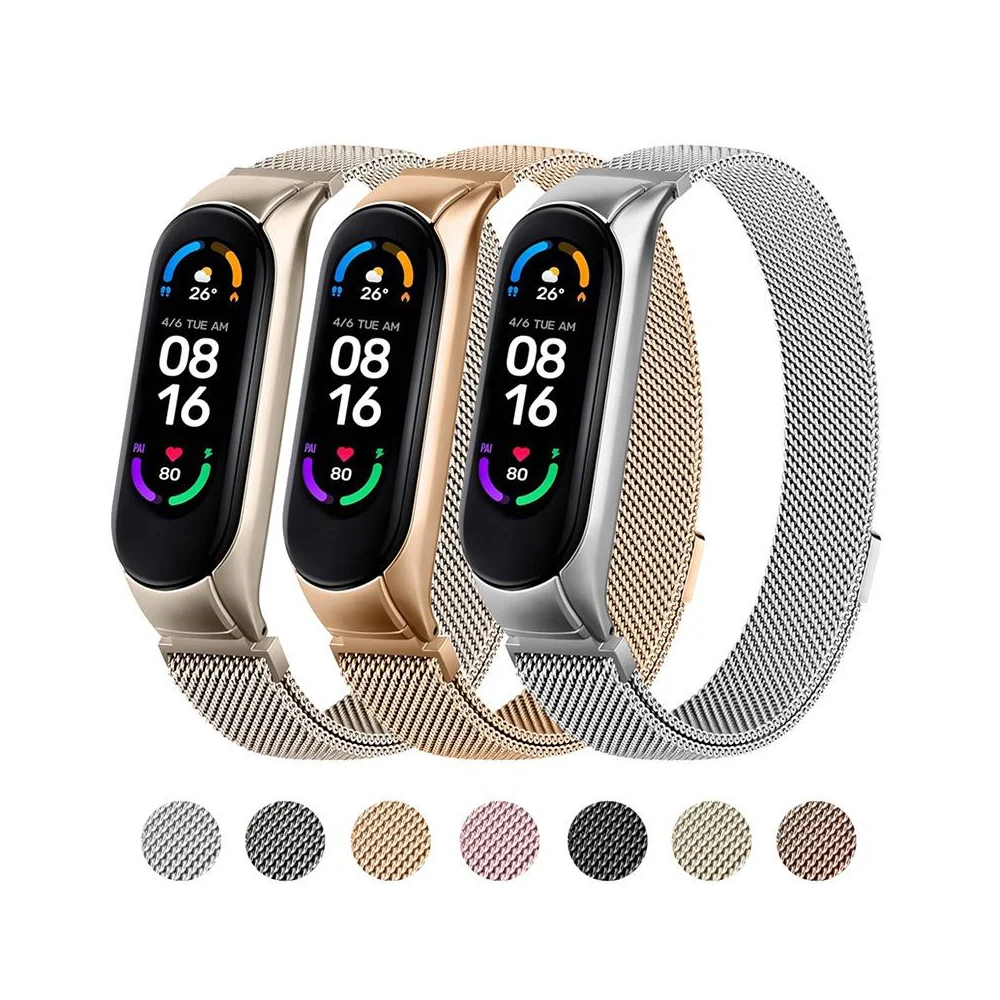 Magnetic Strap for Xiaomi Mi Band 3 4 5 6 Smartwatch Wrist Metal Mesh Bracelet Stainless Steel Wristband
Magnetic Strap for Xiaomi Mi Band 3 4 5 6 Smartwatch Wrist Metal Mesh Bracelet Stainless Steel Wristband