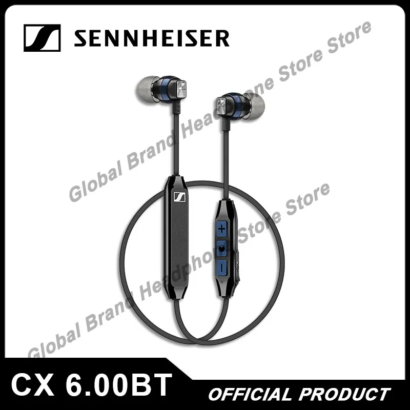 

Original Sennheiser CX 6.00BT Bluetooth Earphones Sport Earbuds Noise Canceling Headphone Stereo Headset for iPhone/Android