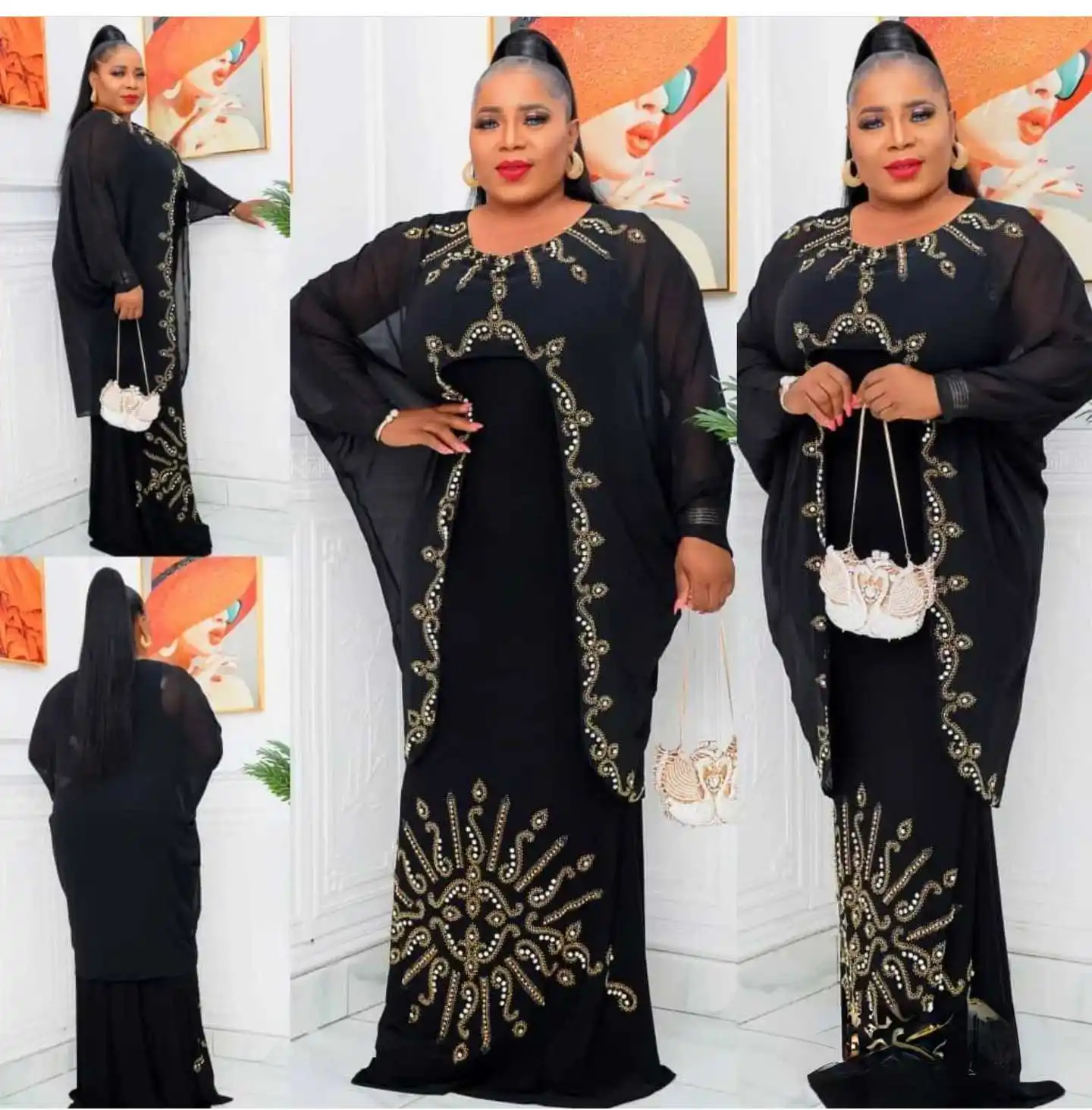 Polyester African Dresses for Women Summer African Women Long Sleeve Black Red Dark Blue Long Dress African Clothes Women
Polyester African Dresses for Women Summer African Women Long Sleeve Black Red Dark Blue Long Dress African Clothes Women