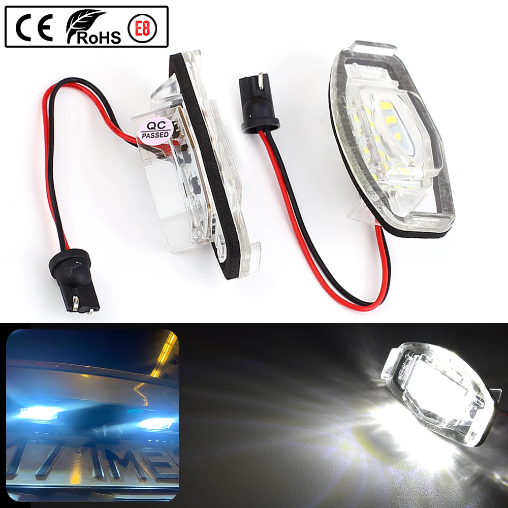 

2x White canbus LED Number License Plate Light Lamp Error Free for Honda Accord Odyssey Civic Sedan Acura MDX TSX ILX RDX RL TL