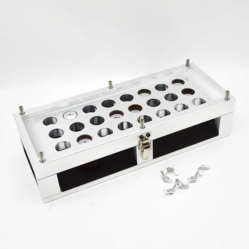 Aluminum Lip Tint Mold Cheek Tint Formulate Moulds 24Cavities for Factory Customize
Aluminum Lip Tint Mold Cheek Tint Formulate Moulds 24Cavities for Factory Customize