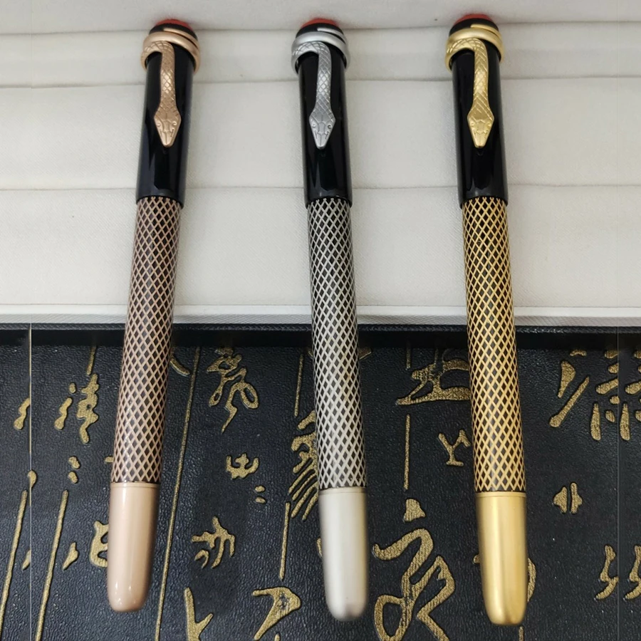 YAMALANG Luxury Pen Nheritance Series Metallic Net Design Rollerball Ballpoint Pens with Exquisite Snake Clip Writing
YAMALANG Luxury Pen Nheritance Series Metallic Net Design Rollerball Ballpoint Pens with Exquisite Snake Clip Writing