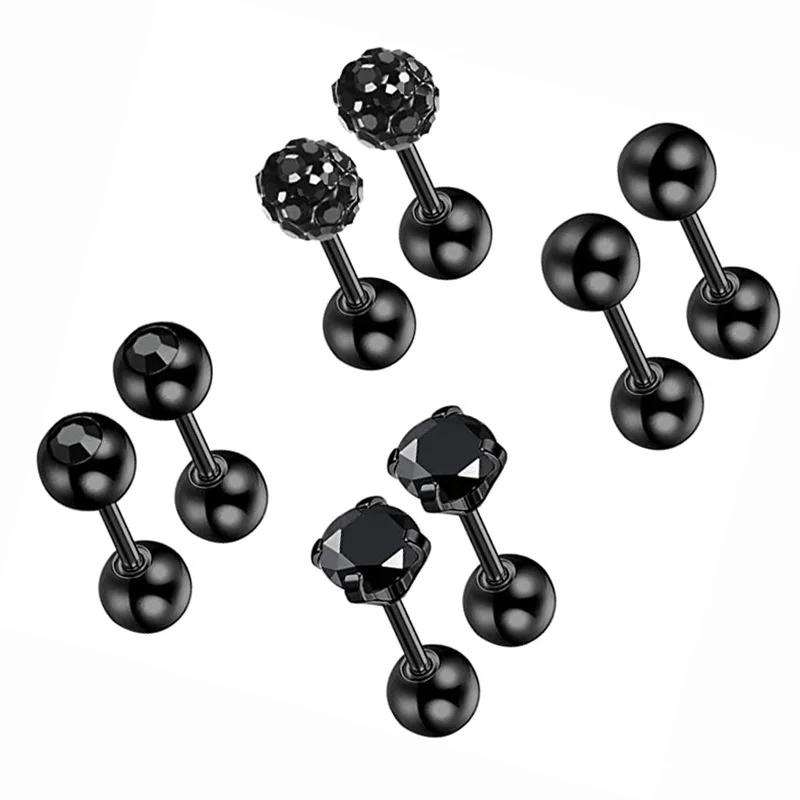 European and American fashion simple screw buckle ear studs 4 sets of unisex ear studs earrings jewelry jewelry
European and American fashion simple screw buckle ear studs 4 sets of unisex ear studs earrings jewelry jewelry