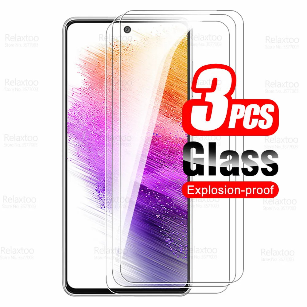 

Sumsung A73 Glass 3pcs Protective Tempered Glass For Samsung Galaxy A73 5G A 73 2022 SM-A736B Screen Protectors Armor Phone Film