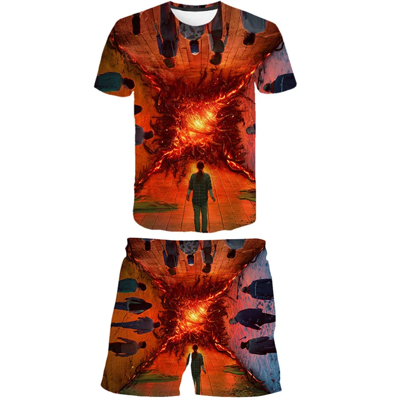Boys And Girls Stranger Things 4 Clothing Sets Summer New Style Short Sleeve T-Shirts+Short Pants 2Pcs Costume Outfits 3-14 Year
Boys And Girls Stranger Things 4 Clothing Sets Summer New Style Short Sleeve T-Shirts+Short Pants 2Pcs Costume Outfits 3-14 Year