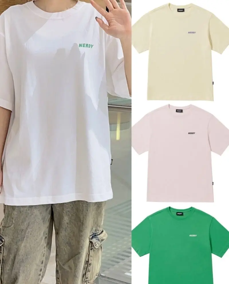 South Korea's minority NERDY printed T-shirt 23 summer new casual sports round neck loose men and women with short sleeves
South Korea's minority NERDY printed T-shirt 23 summer new casual sports round neck loose men and women with short sleeves