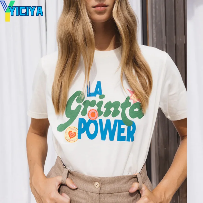 YICIYA Women Clothes T-shirt Short Sleeve Summer Lady Casual Fashion Letter Print Female Shirt Tee Pullovers Clothes For Woman
YICIYA Women Clothes T-shirt Short Sleeve Summer Lady Casual Fashion Letter Print Female Shirt Tee Pullovers Clothes For Woman
