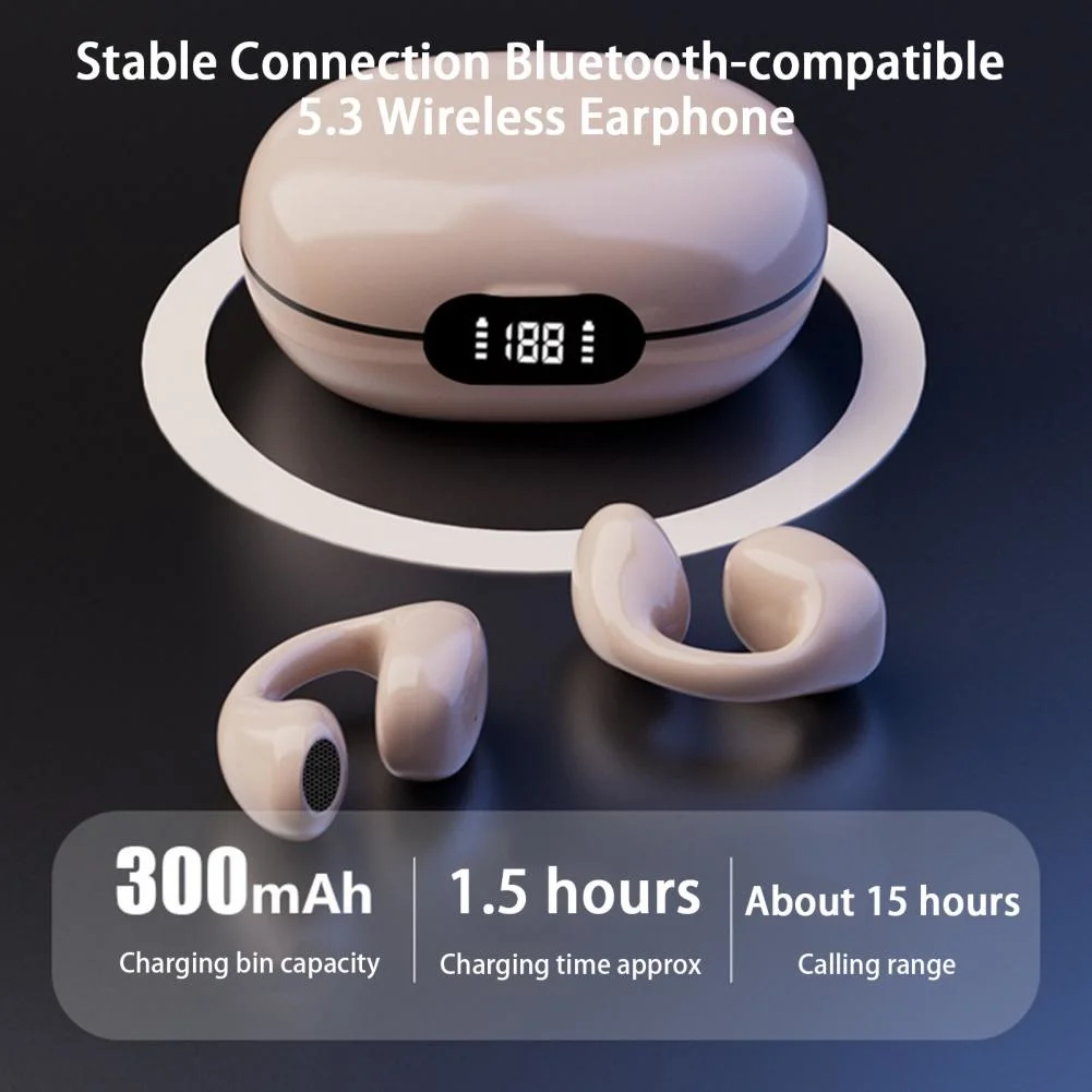 Earcuffs Bone Conduction Bluetooth Earphones Open Ear Clip Wireless Headphones With Mic Sports HiFi Stereo Earbuds For Samsong
Earcuffs Bone Conduction Bluetooth Earphones Open Ear Clip Wireless Headphones With Mic Sports HiFi Stereo Earbuds For Samsong