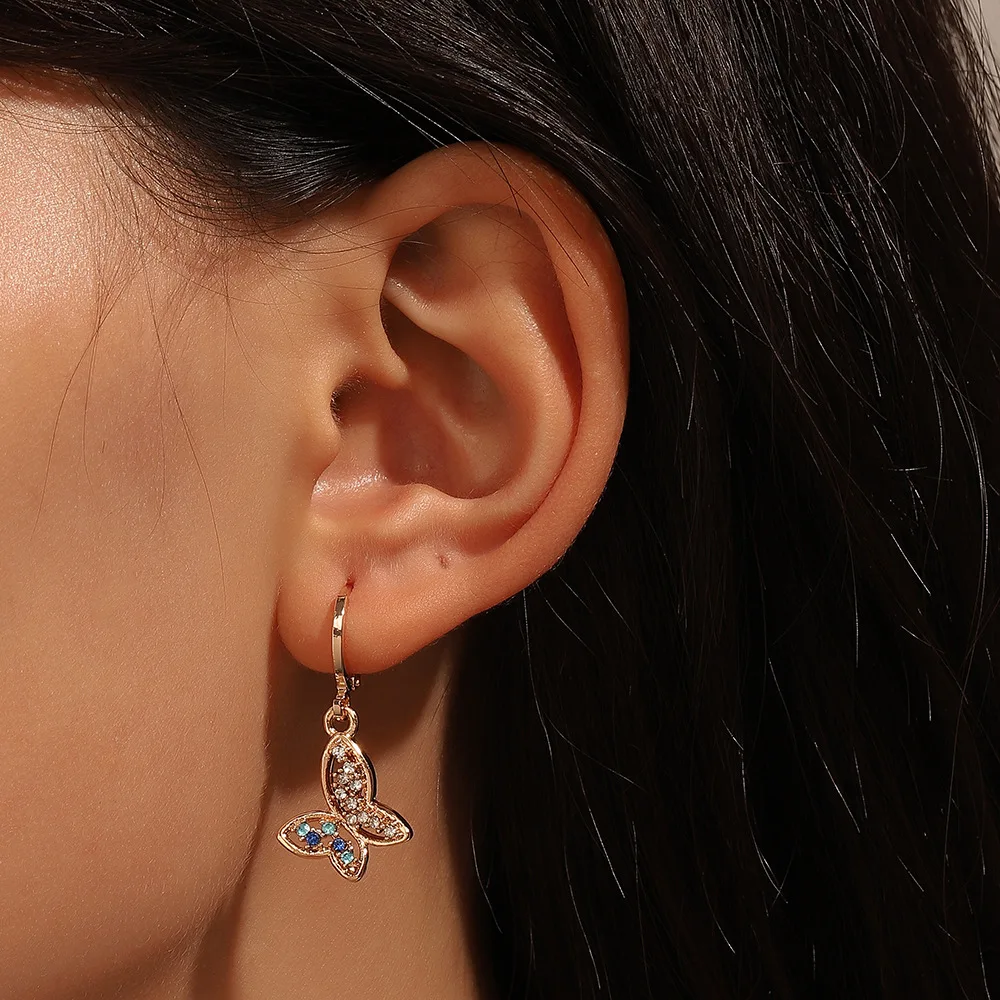 Fashion Shiny Rhinestone Asymmetric Butterfly Earrings For Women Ear Buckle Simple Delicate Butterfly Dangle Earrings Jewelry
Fashion Shiny Rhinestone Asymmetric Butterfly Earrings For Women Ear Buckle Simple Delicate Butterfly Dangle Earrings Jewelry